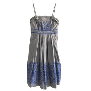 Anthropologie | Floreat Salton Sea Dress Women's Size 0 Gray Off The Shoulder